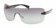 Prada PS 02MS Sunglasses Sunglasses - 1AB3M1 BLACK+BLACK RUBBER GRAY GRADIENT