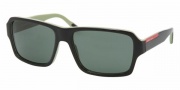 Prada PS 05LS Sunglasses Sunglasses - AAN3O1 TOP BLACK/GREEN GREEN