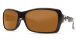 Costa Del Mar Islamorada Sunglasses - Black Frame Sunglasses - Blue Mirror Glass / Costa 400