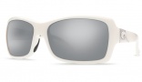 Costa Del Mar Islamorada Sunglasses - White Frame Sunglasses - Blue Mirror Glass / Costa 580