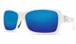 Costa Del Mar Islamorada Sunglasses - White Frame Sunglasses - Amber Poly. / Costa 580