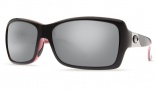 Costa Del Mar Islamorada Sunglasses - Black + Coral Frame Sunglasses - Blue Mirror Glass / Costa 580