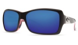 Costa Del Mar Islamorada Sunglasses - Black + Coral Frame Sunglasses - Amber Poly. / Costa 580