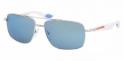 Prada PS 51MS Sunglasses Sunglasses - 1BC9P1 SILVER BLUE MIRROR