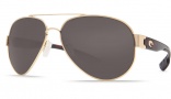Costa Del Mar South Point Sunglasses - Gold Frame Sunglasses - Gray Glass / Costa 400