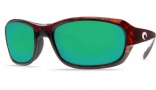 Costa Del Mar Tag Sunglasses - Tortoise Frame Sunglasses - Copper Poly. / Costa 580
