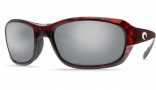 Costa Del Mar Tag Sunglasses - Tortoise Frame Sunglasses - Blue Mirror Glass / Costa 580