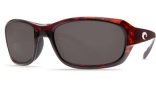 Costa Del Mar Tag Sunglasses - Tortoise Frame Sunglasses - Gray Glass / Costa 400