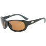Costa Del Mar Tag Sunglasses - Black Frame Sunglasses - Green Mirror Glass / Costa 400