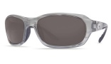 Costa Del Mar Tag Sunglasses - Silver Frame Sunglasses - Green Mirror Glass / Costa 580