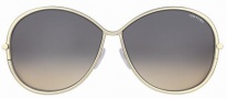 Tom Ford FT0180 Iris Sunglasses Sunglasses - 28B Gold Black/Gray Violet Shaded
