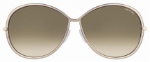 Tom Ford FT0180 Iris Sunglasses Sunglasses - 34P Rose Gold Brown/Brown Shaded