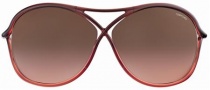 Tom Ford FT0184 Vicky Sunglasses Sunglasses - 50F Dark Brick Shaded/dark Brown Red Shaded