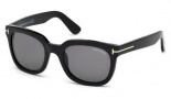 Tom Ford FT0198 Campbell Sunglasses Sunglasses - 01A Shiny Black / Smoke