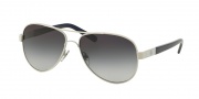 Tory Burch TY6010 Sunglasses Sunglasses - 302111 Ivory/Navy / Blue Grey Gradient