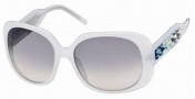 Swarovski SK0008 Sunglasses Sunglasses - 21W Opaque White/Light Grey Lens