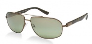 Prada PR 57NS Sunglasses Sunglasses - 7OI7Y1 Dark Bronze / Crystal Polarized Green Silver Mirror