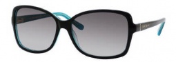 Kate Spade Ailey/S Sunglasses Sunglasses - 0DH4 Black Turquoise / Y7 Gray Gradient Lens