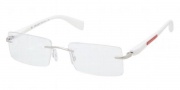Prada Sport PS 52CV Eyeglasses Eyeglasses - 1AP1O1 Silver Demi Shiny