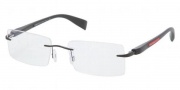 Prada Sport PS 52CV Eyeglasses Eyeglasses - 1BO1O1 Black Demi Shiny