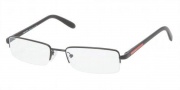 Prada Sport PS 57BV Eyeglasses Eyeglasses - 1BO1O1 Demi Shiny Black
