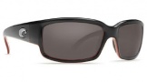 Costa Del Mar Caballito Sunglasses Black Coral Frame Sunglasses - Gray / Costa 580P