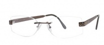 Caviar 2311 Eyeglasses Eyeglasses - (16) Dark Brown w/Topaz/Clear Crystal Stones