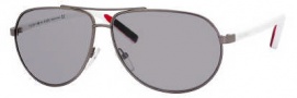 Tommy Hilfiger 1005/S Sunglasses Sunglasses - OUKO Ruthenium Blue / Red White (3R Gray Mirror Silver Lens)