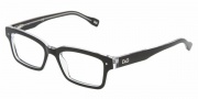 D&G DD1176 Eyeglasses Eyeglasses - 675 Black Top on Clear