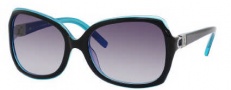 Juicy Couture Halo/S Sunglasses Sunglasses - 0ETJ Black Teal (Y7 Gray Gradient Lens)