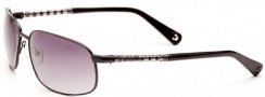 True Religion Riley Sunglasses Sunglasses - Black W/ Grey Gradient Lens