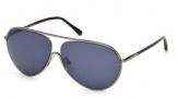 Tom Ford FT0204 Cecillio Sunglasses Sunglasses - 08V Shiny Gunmetal / Blue