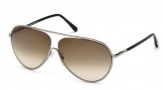 Tom Ford FT0204 Cecillio Sunglasses Sunglasses - 14F Shiny Light Ruthenium / Gradient Brown