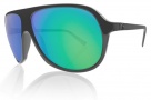 Electric Hoodlum Sunglasses Sunglasses - Matte Black / Grey Green Chrome Lens