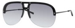 Yves Saint Laurent 2318/S Sunglasses Sunglasses - 0B2X Black Semi Matte Ruthenium / JJ Gray Gradient Lens