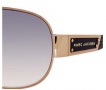 Marc Jacobs 125/U/S Sunglasses Sunglasses - 0VUO Gold Red / Plum Brown Marble (2C Gray Blue Gradient Lens)