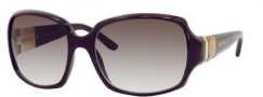 Jimmy Choo Saki/S Sunglasses Sunglasses - 0NZX Plum (5M Gray Gradient Aqua Lens)