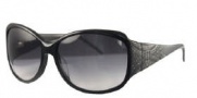 Givenchy SGV763 Sunglasses Sunglasses - 700X Shiny Black with Swarovsky Crystals / Gradient Smoke Lens