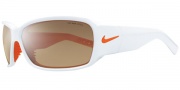 Nike Ignite EV0575 Sunglasses Sunglasses - EV0575-182 White / Team Orange / Brown Lens