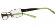 Nike 8061 Eyeglasses Eyeglasses - 206 Walnut / Translucent Brown Green