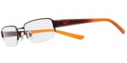 Nike 8062 Eyeglasses Eyeglasses - 226 Matte Dark Brown / Brown Orange