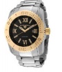 Swiss Legend Commander 3H Bracelet Watch 10059 Watches - 11-GB Black Face / Gold Dial / Silver Bracelet