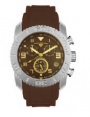 Swiss Legend Commander Rubber Watch 20065 Watches - 44-GN Brown Face / Gold Dial / Brown Band