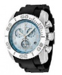 Swiss Legend Commander Rubber Buckle Watch 20065 Watches - 012B Light Blue Face / Black Band