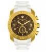 Swiss Legend Commander Rubber IP Watch 20065 Watches - N Brown Face / Gold Dial / White Band