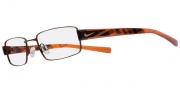 Nike 8075 Eyeglasses  Eyeglasses - 226 Matte Dark Brown / Orange 