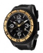 Swiss Legend Neptune Pilot Black IP Watch 21818 Watches - 21818P-BB-01-GA White Dial / Black Band / Gold Crown
