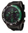 Swiss Legend Neptune Pilot Black IP Watch 21818 Watches - 21818P-BB-01-GB Green Dial / Black Band