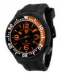 Swiss Legend Neptune Pilot Black IP Watch 21818 Watches - 21818P-BB-01-OB Orange Dial / Black Band