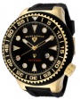 Swiss Legend Neptune Diver Yellow IP Watch 21818 Watches - 21218D-YG-04-NB Black Face / Black Band / Black Crown